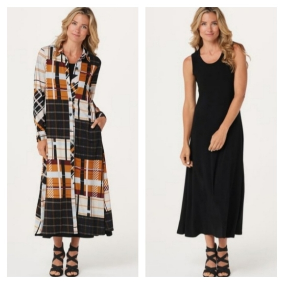 Attitudes by Renee Dresses & Skirts - - Attitudes by Renee Duster & Sleeveless Maxi Lrg